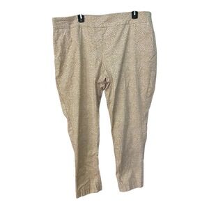 *Slim-Sation by Multiples 20W Beige/White Dots Jeggings Leggings Business Casual